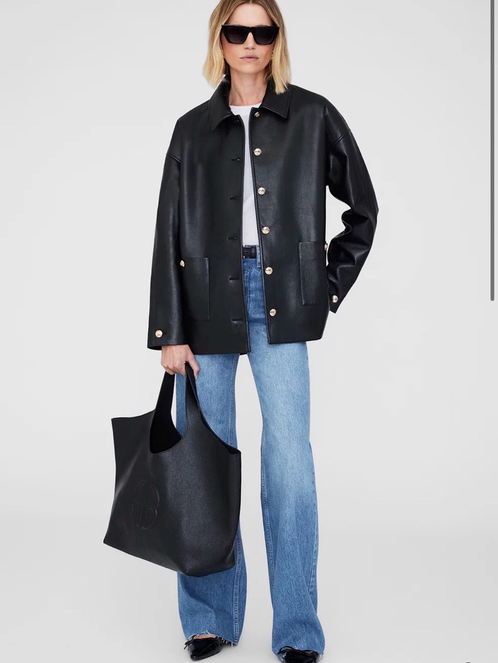 Anine Bing Black Lili Tote - Picture 2 of 10
